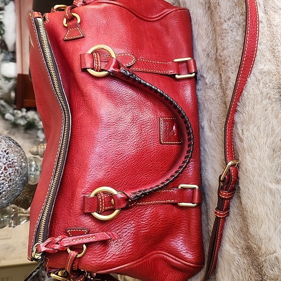 Dooney & Bourke (Retired Color-Raspberry) Florentine Sachel (large) - Picture 2 of 12